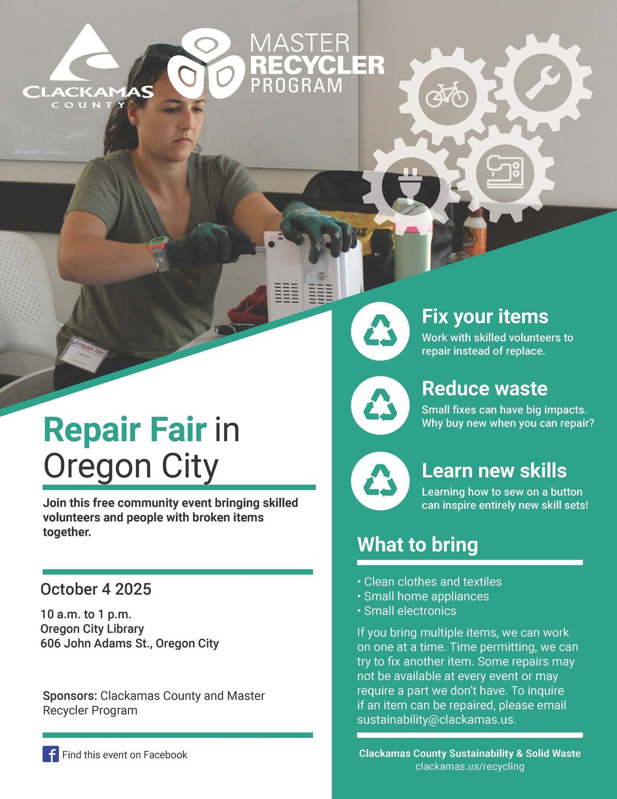 Oregon City Repair fair