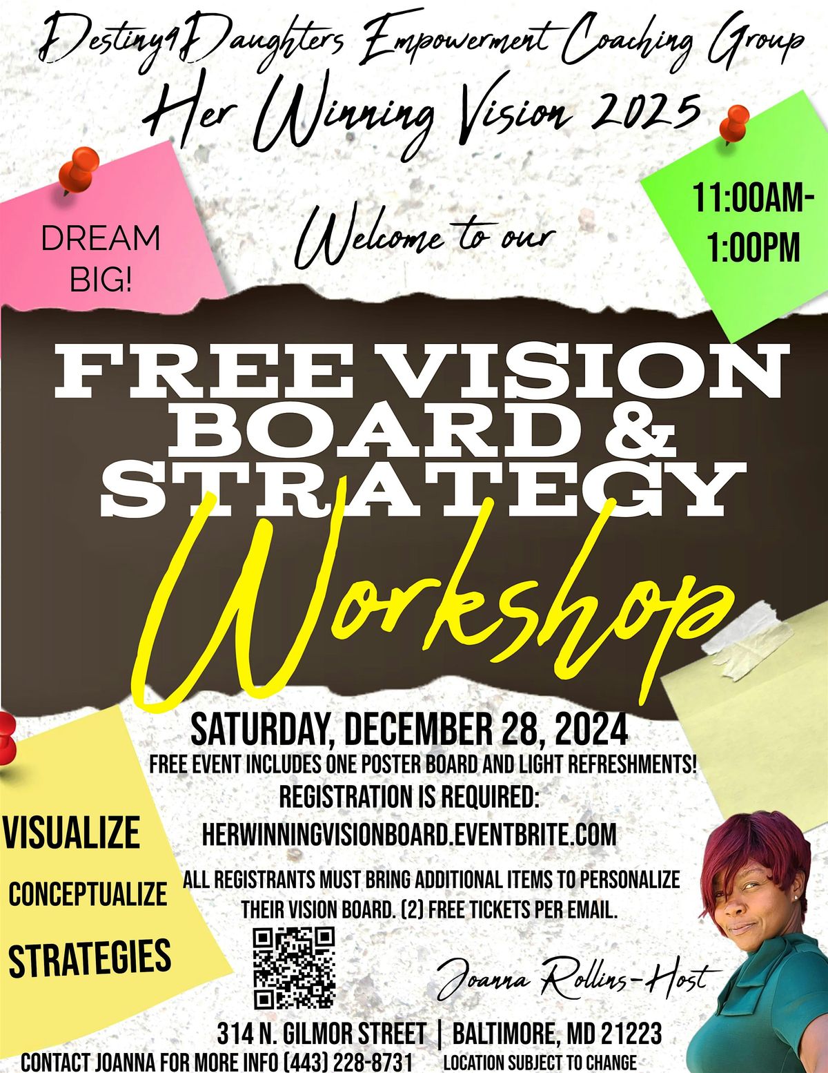 Vendors Wanted: Her Winning Vision 2025, Vision & Strategy Board Workshop