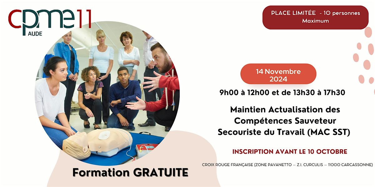 FORMATION GRATUITE : Maintien Actualisation des Comp\u00e9tences (MAC STT)