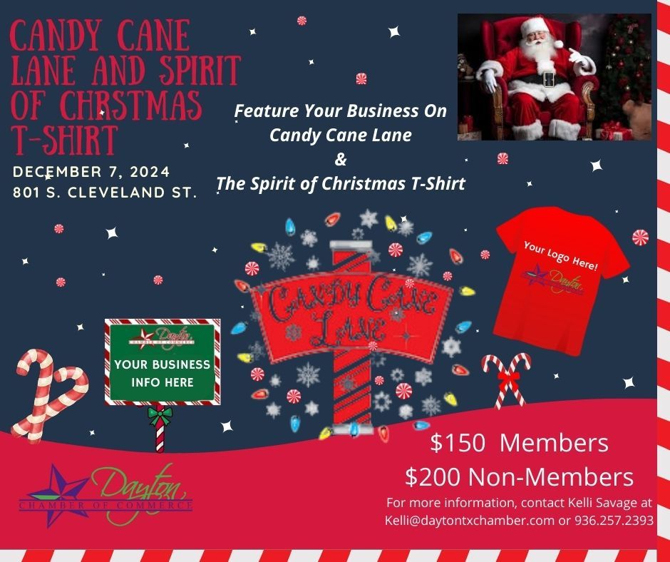 Dayton Chamber of Commerce Candy Cane Lane and Spirit of Christmas T-Shirts