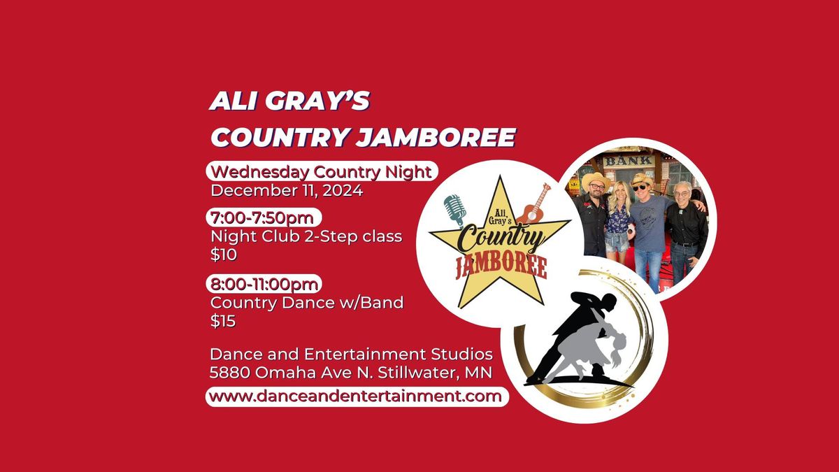 Wed. 12\/11\/24 Dance with Ali Gray's Country Jamboree!