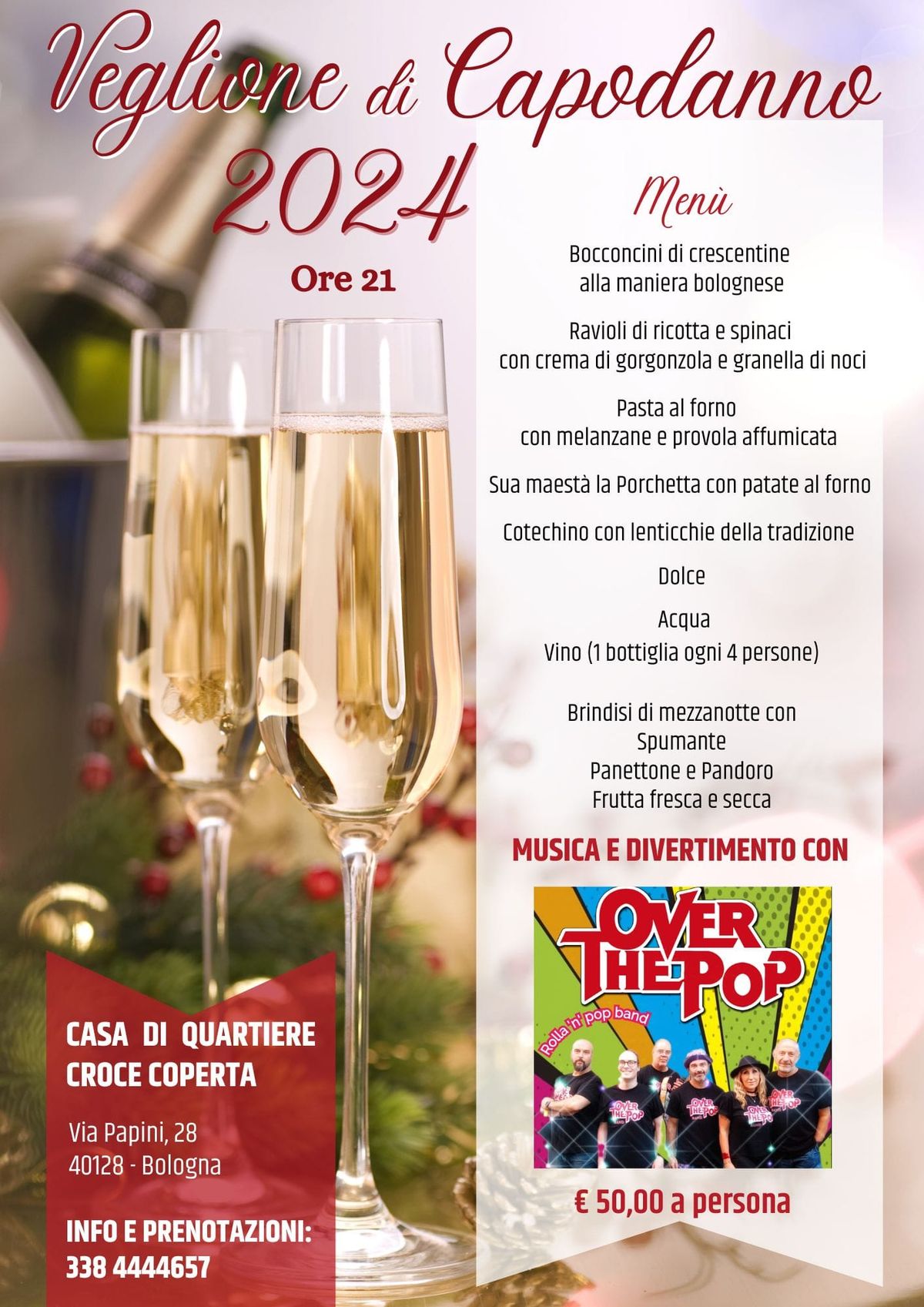 Veglione di Capodanno. Cena, musica e intrattenimento