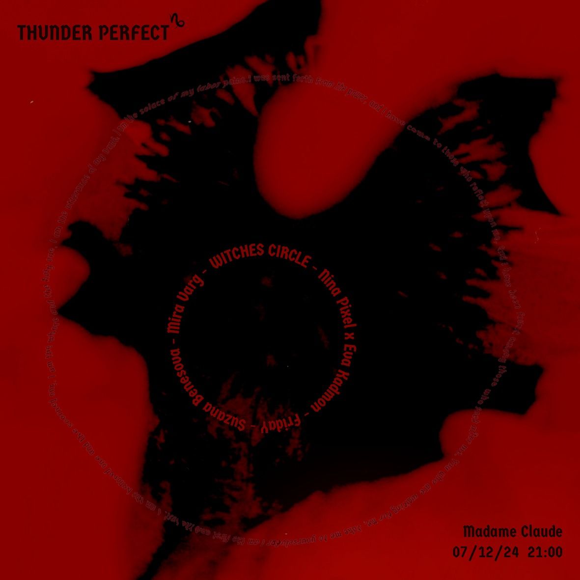 Thunder Perfect: Nina Pixel & Eva Kadmon + FridaY + Witches Circle (DJ-Set)