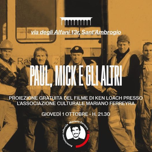 Proiezione del film "Paul, Mick e gli altri"