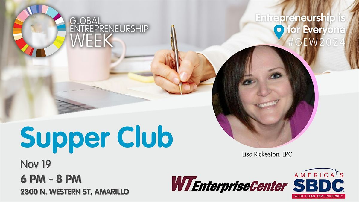 Global Entrepreneurship Week: Supper Club