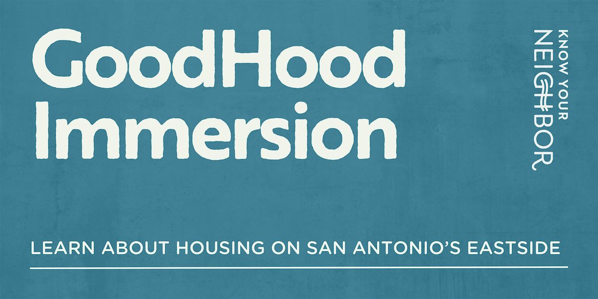The GOODHOOD Housing Immersion
