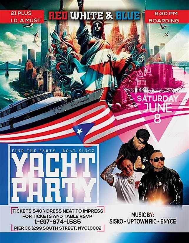 Pre Puerto Rican Day Parade Party Cruise At Pier 36, Pier 36 New York, 8 June 2024