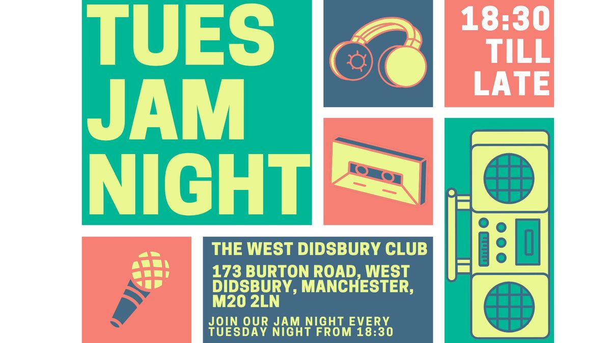 \ud83c\udfb8 JAM NIGHT \u2013 EVERY TUESDAY @ THE WEST DIDSBURY CLUB \ud83c\udfa4