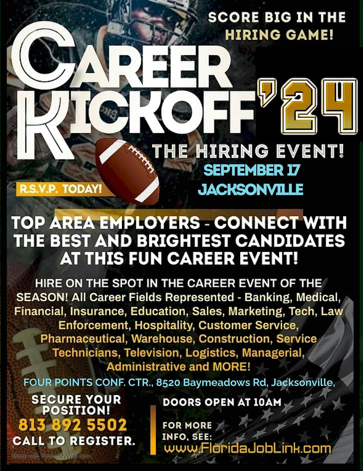 JACKSONVILLE  JOB FAIR - CAREER KICKOFF SEPT. 17 - REGISTER NOW!