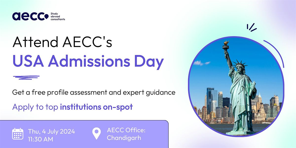 Attend Aecc USA Admissions Day 2024 in Chandigarh