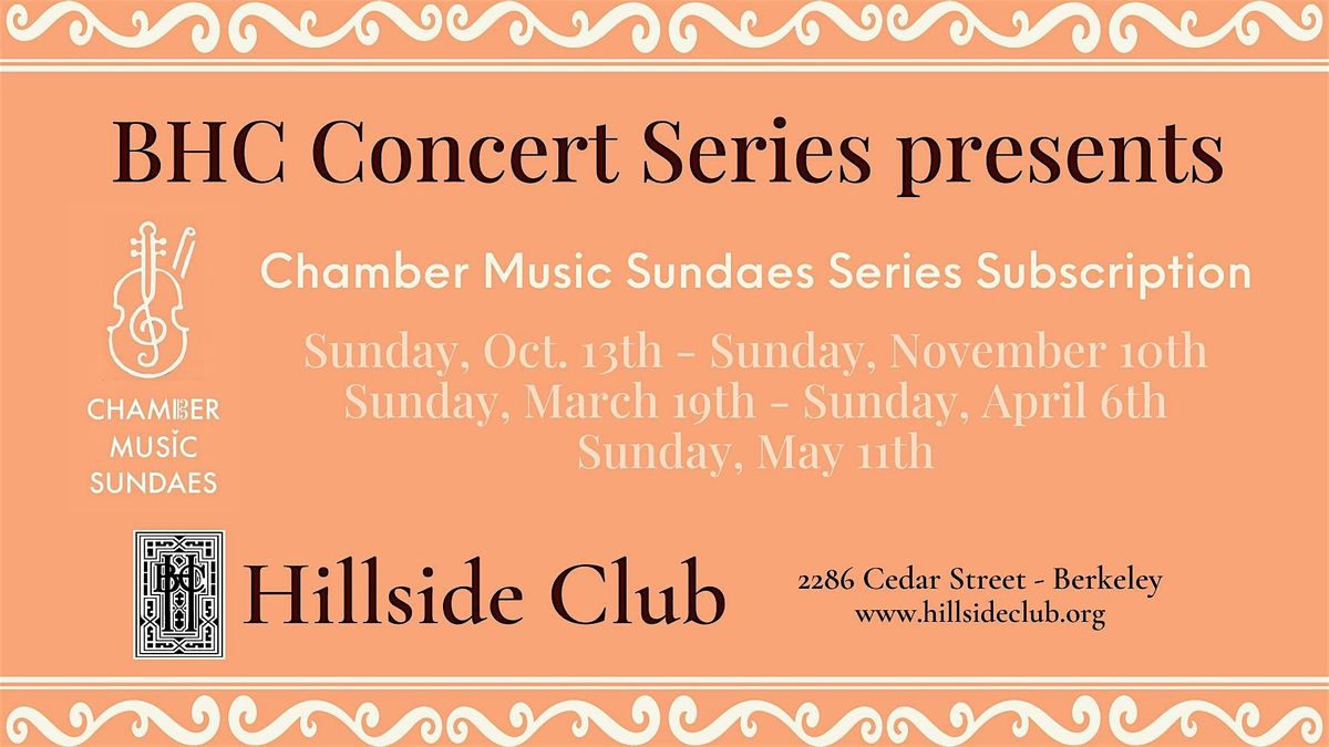 Chamber Music Sundaes 2024-2025 Subscription