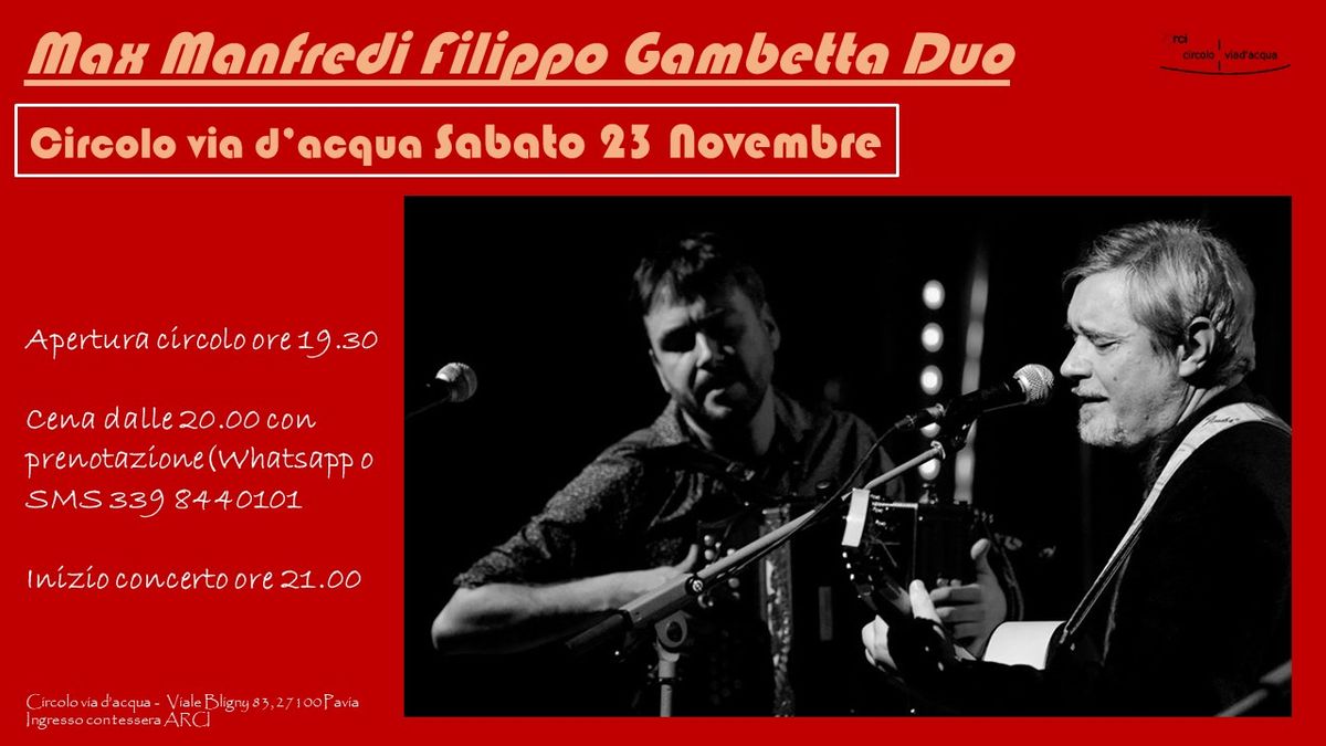 Max Manfredi Filippo Gambetta Duo in concerto