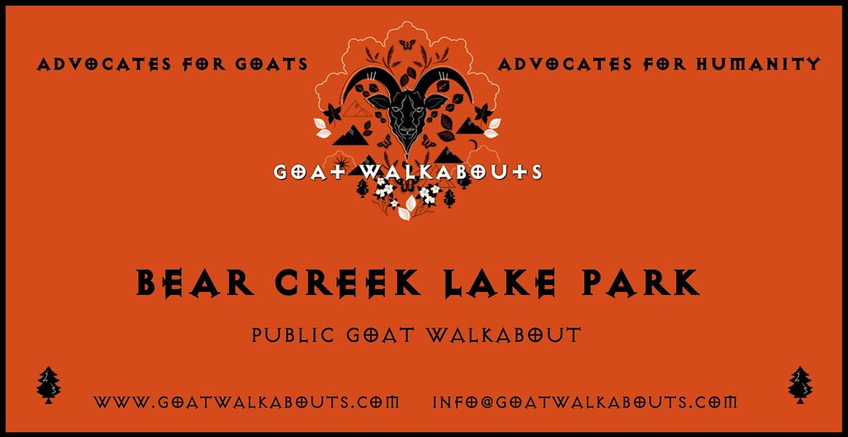 SUNSET GOAT WALKABOUT: (BEAR CREEK LAKE PARK), 15600 W Morrison Rd