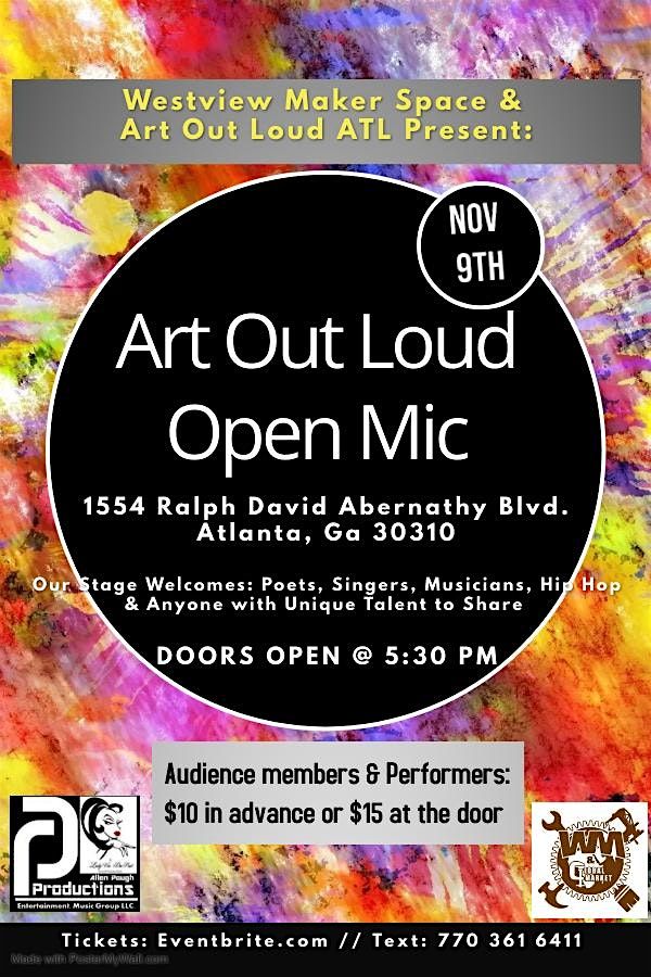 Art Out Loud Open Mic Variety Show - Give Thanks! Edition