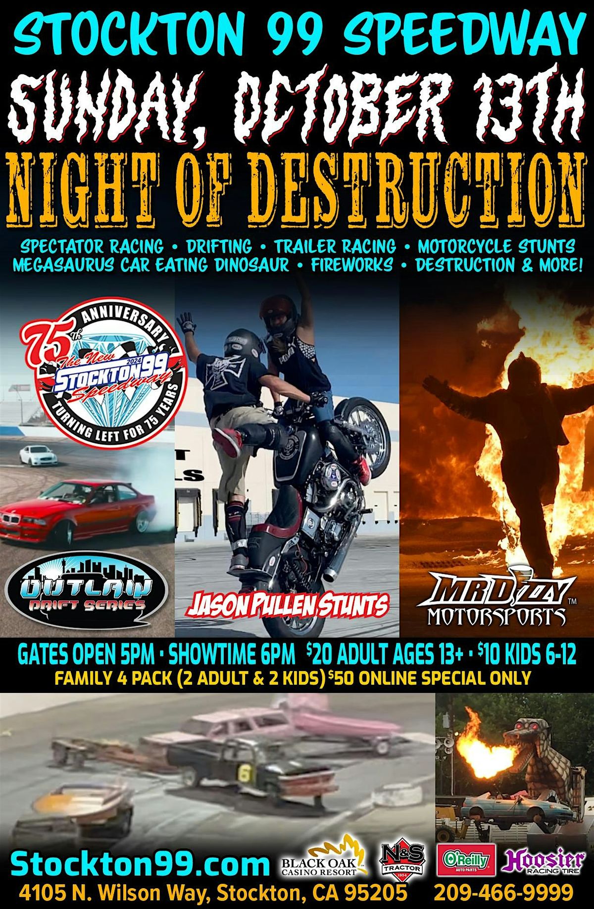 NIGHT OF DESTRUCTION @ THE STOCKTON 99 SPEEDWAY