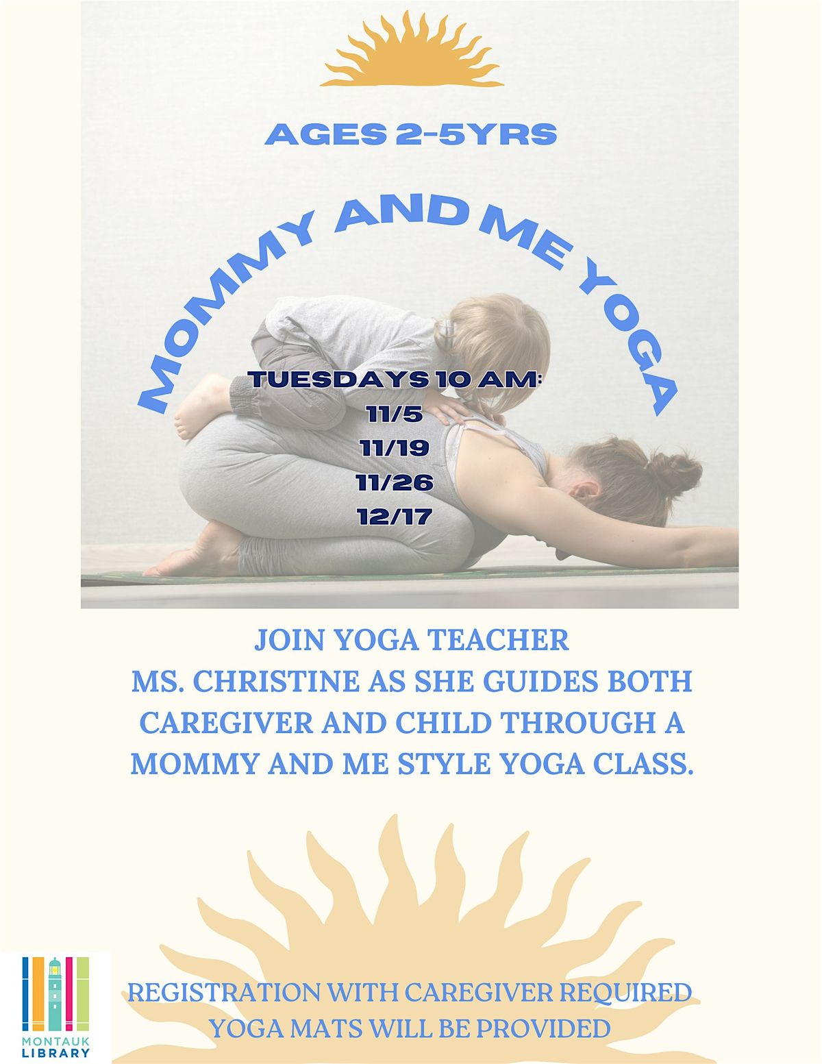 Just Added: Mommy and Me Yoga -Ages 2-5 years old