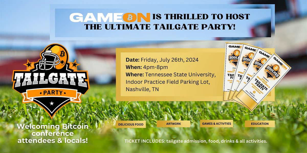 Coach Honey Badger's Tailgate Party Sponsored by Game On Bitcoin