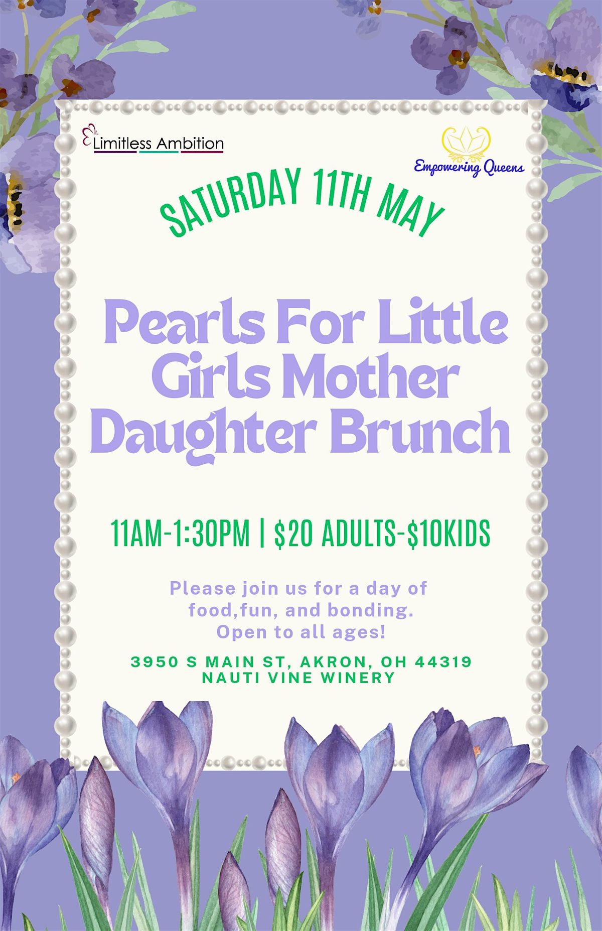 Pearls For Little Girls Mothers Day Brunch