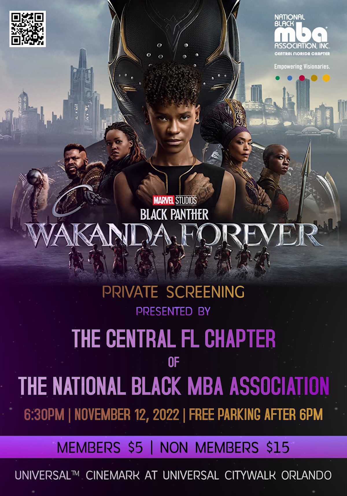 Central FL NBMBAA Private Showing of Black Panther II: Wakanda Forever