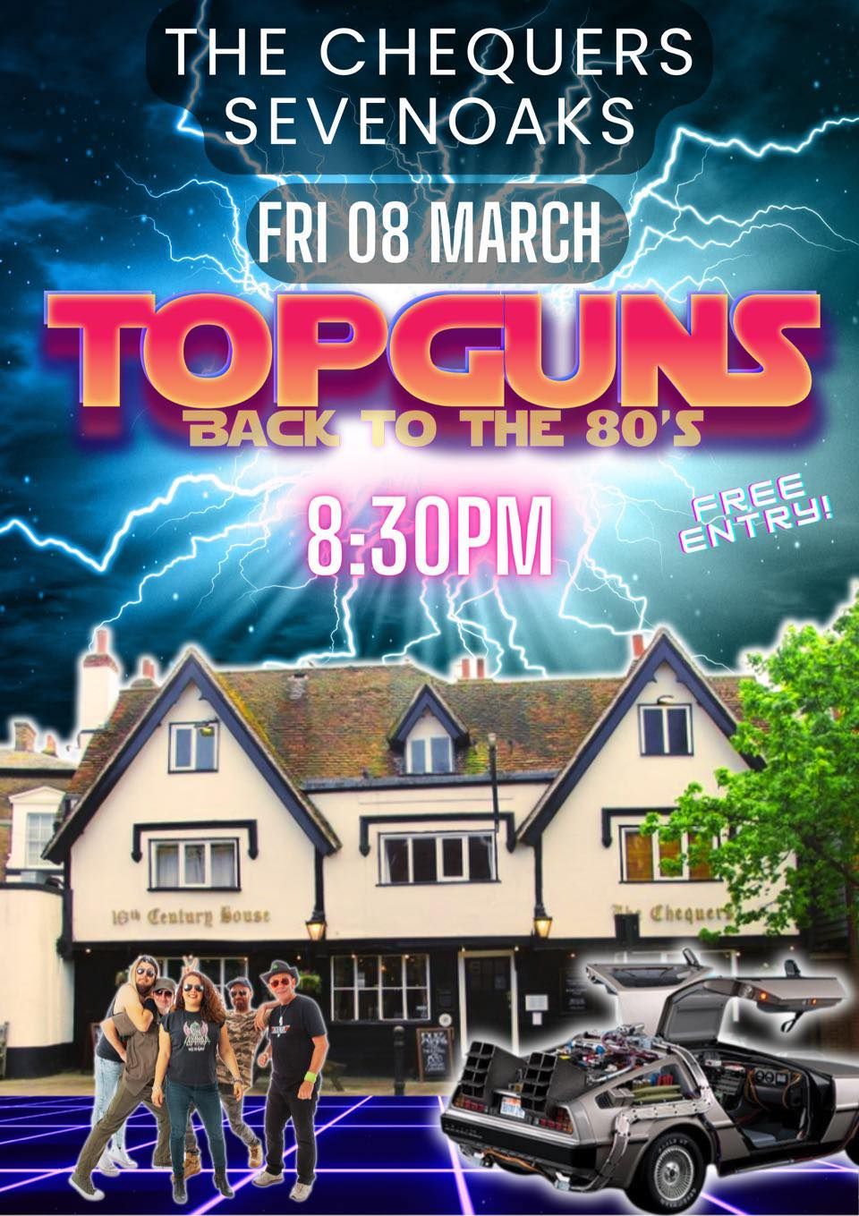 TOP GUNS play The Chequers