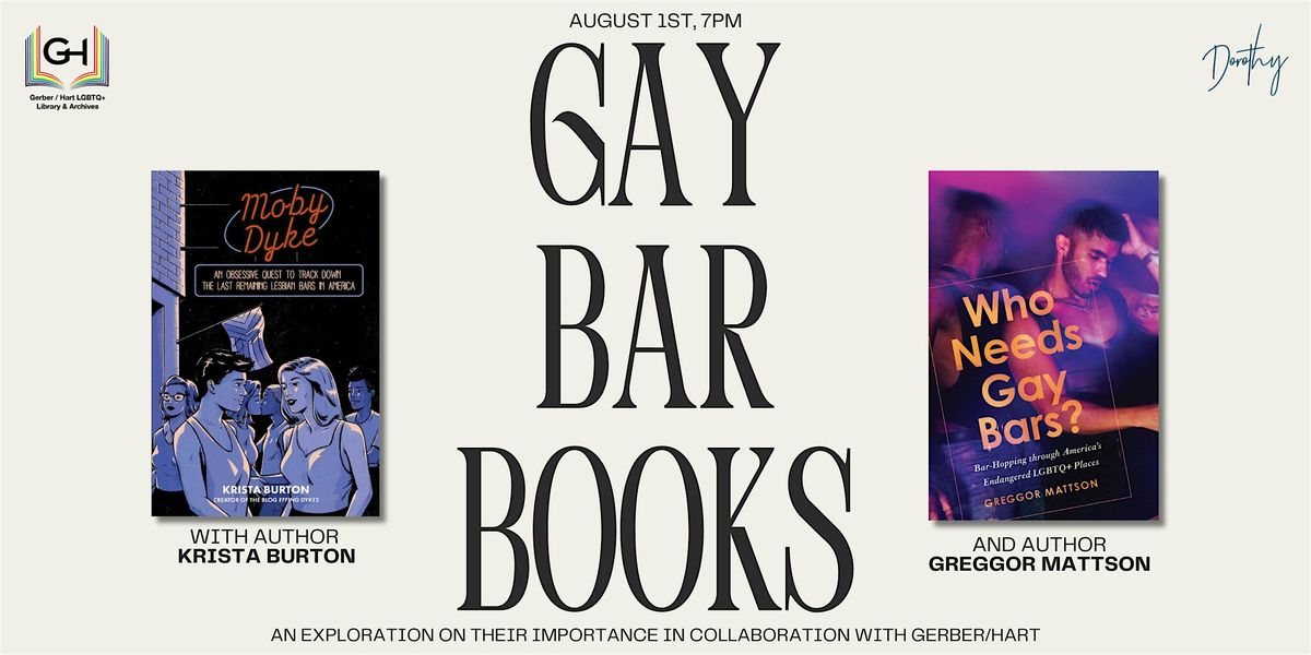 Gay Bar Books: a panel exploration on their importance with Gerber\/Hart