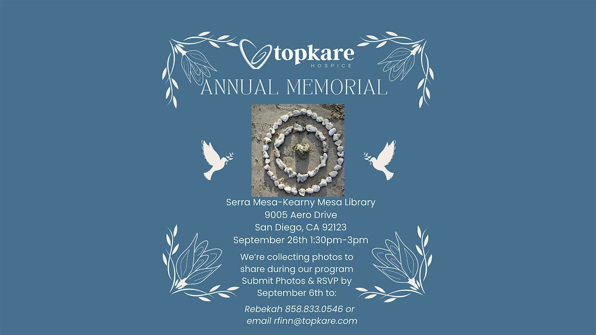 Topkare Hospice's Free Annual Memorial