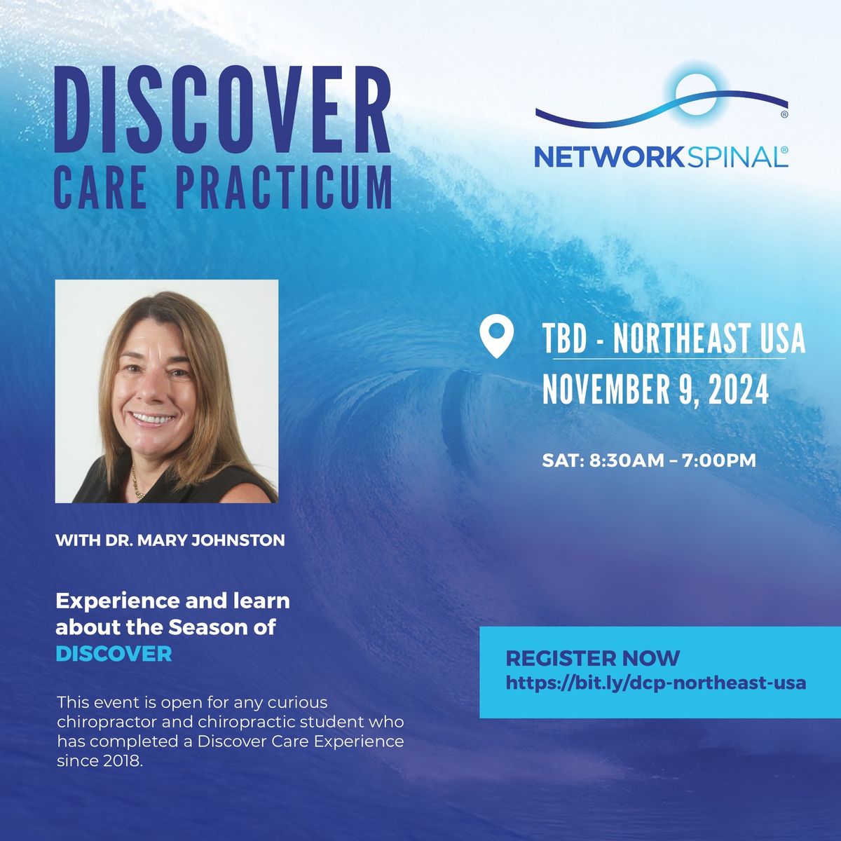 NetworkSpinal Discover Care Practicum with Dr. Mary Johnston