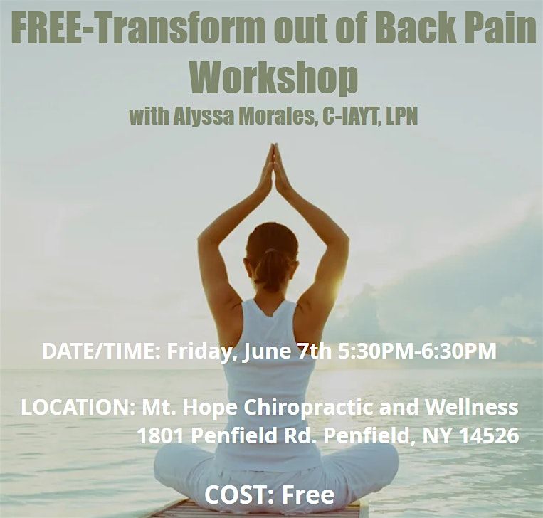 FREE- Transform out of Back Pain Workshop