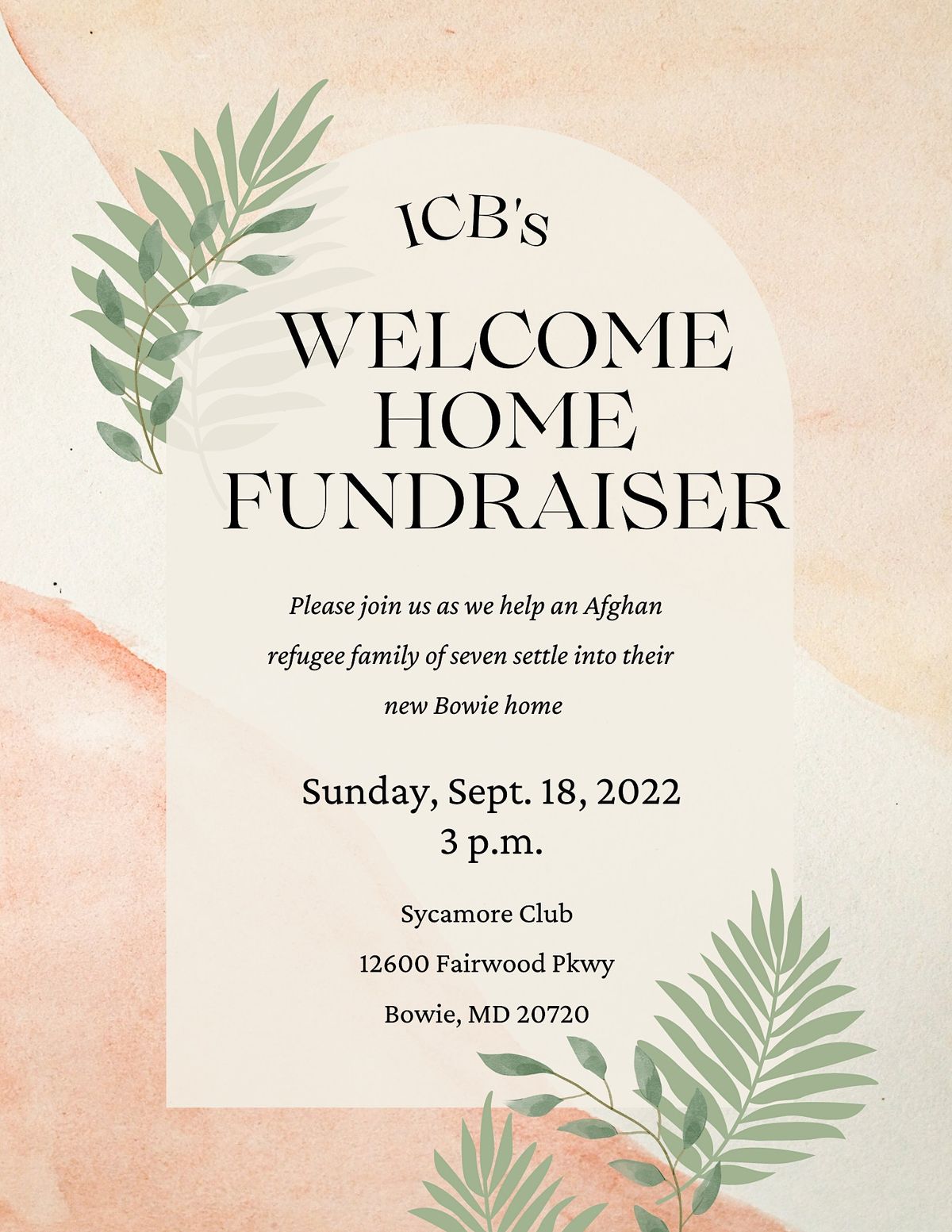 ICB's Welcome Home Fundraiser