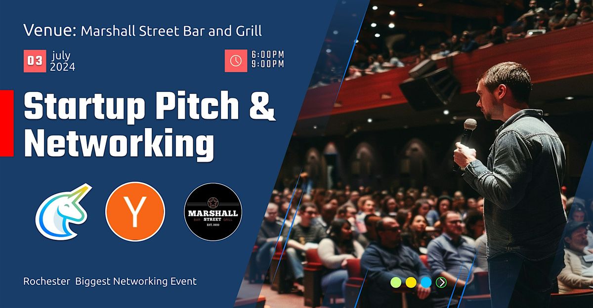 Startup Pitch & Networking Roch (120 in-person)