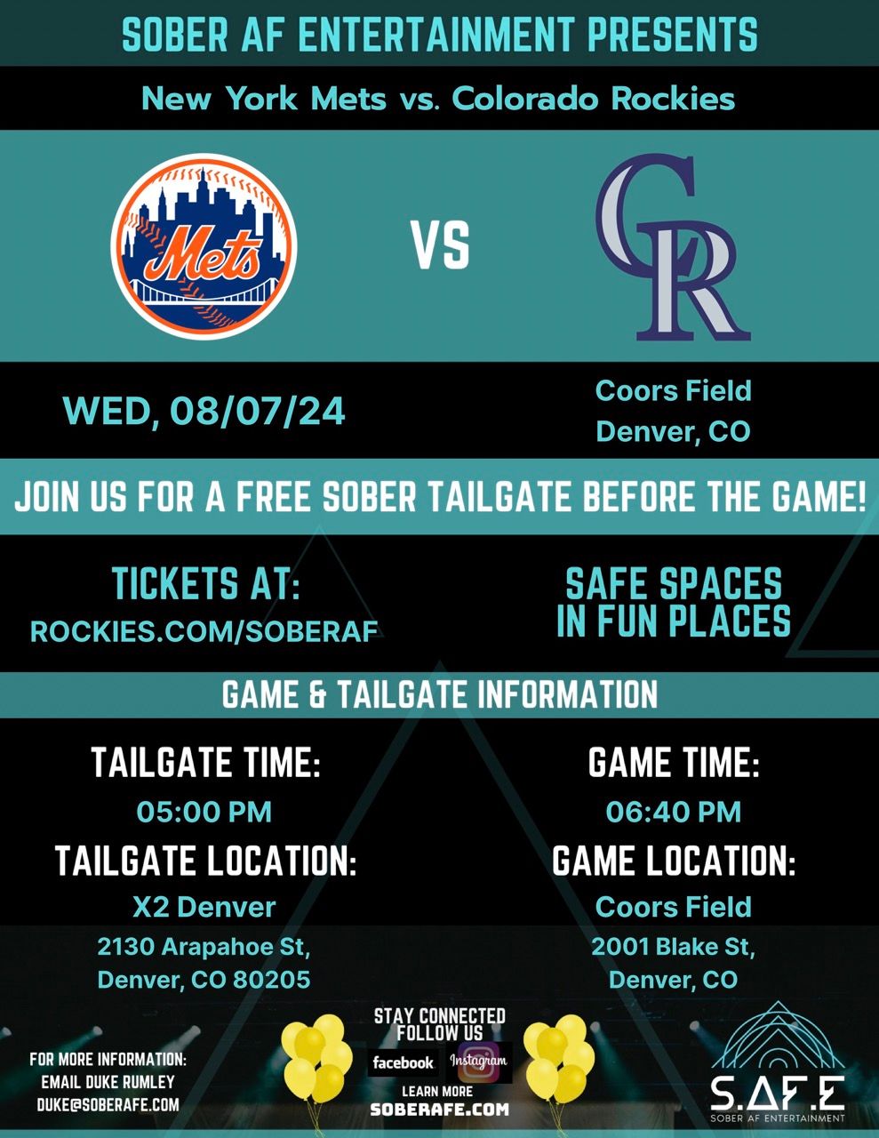 New York Mets at Colorado Rockies at Coors Field