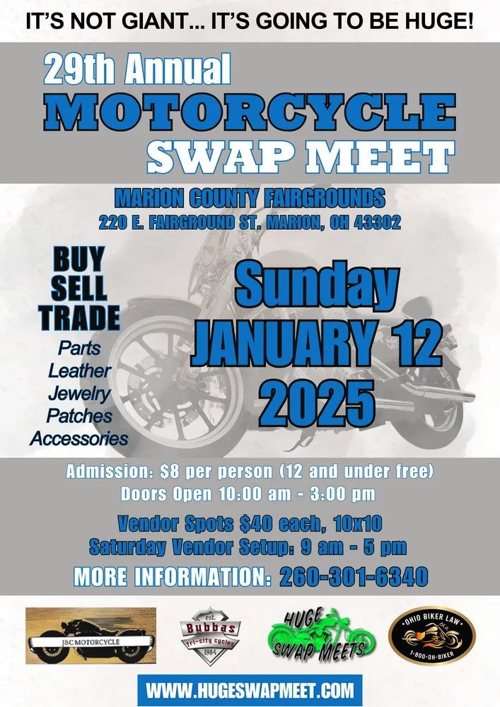 29th Annual Motorcycle Swap Meet-Marion, Ohio