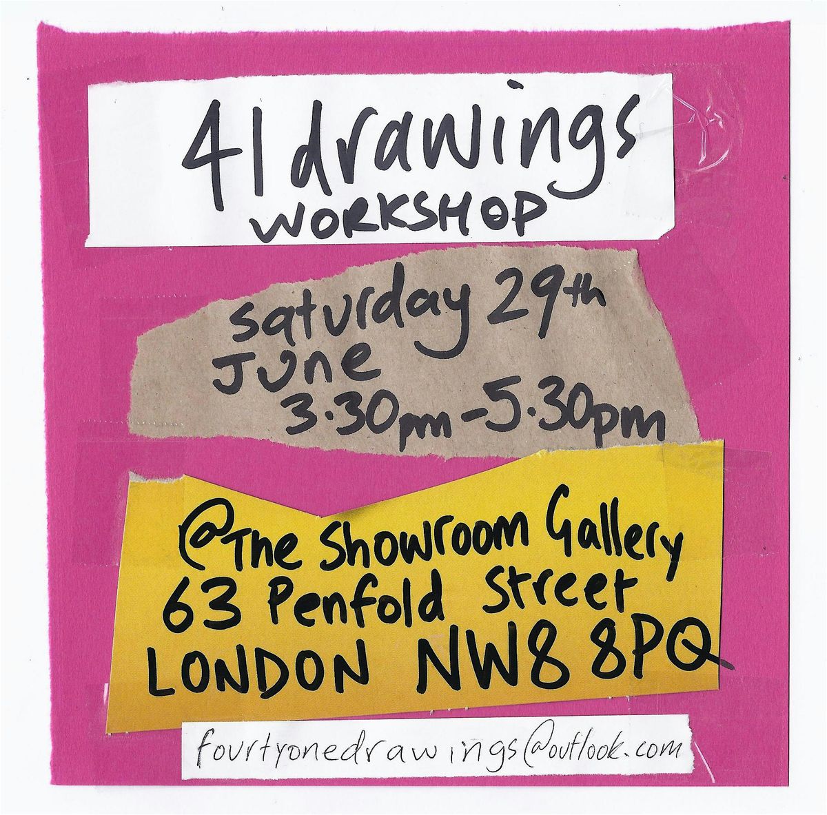 41drawings workshop @ The Showroom Gallery