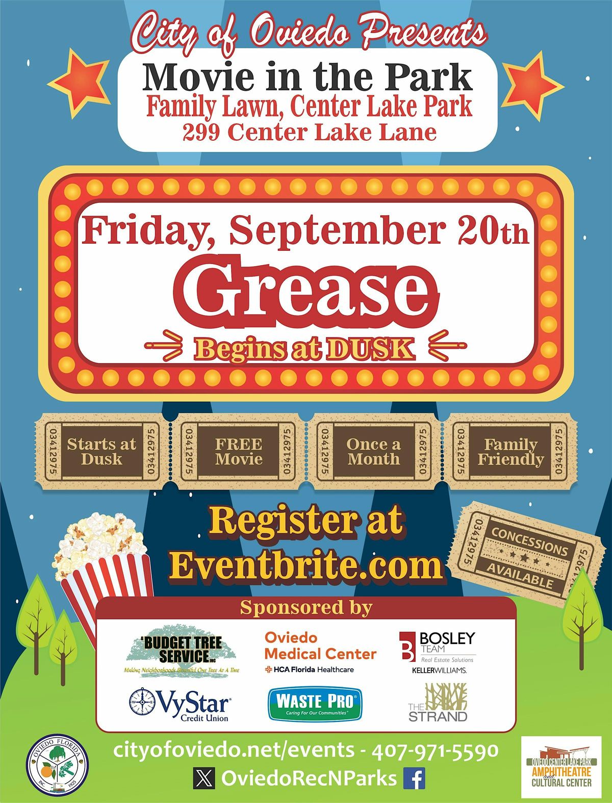 September Movie Night in The Park: Grease