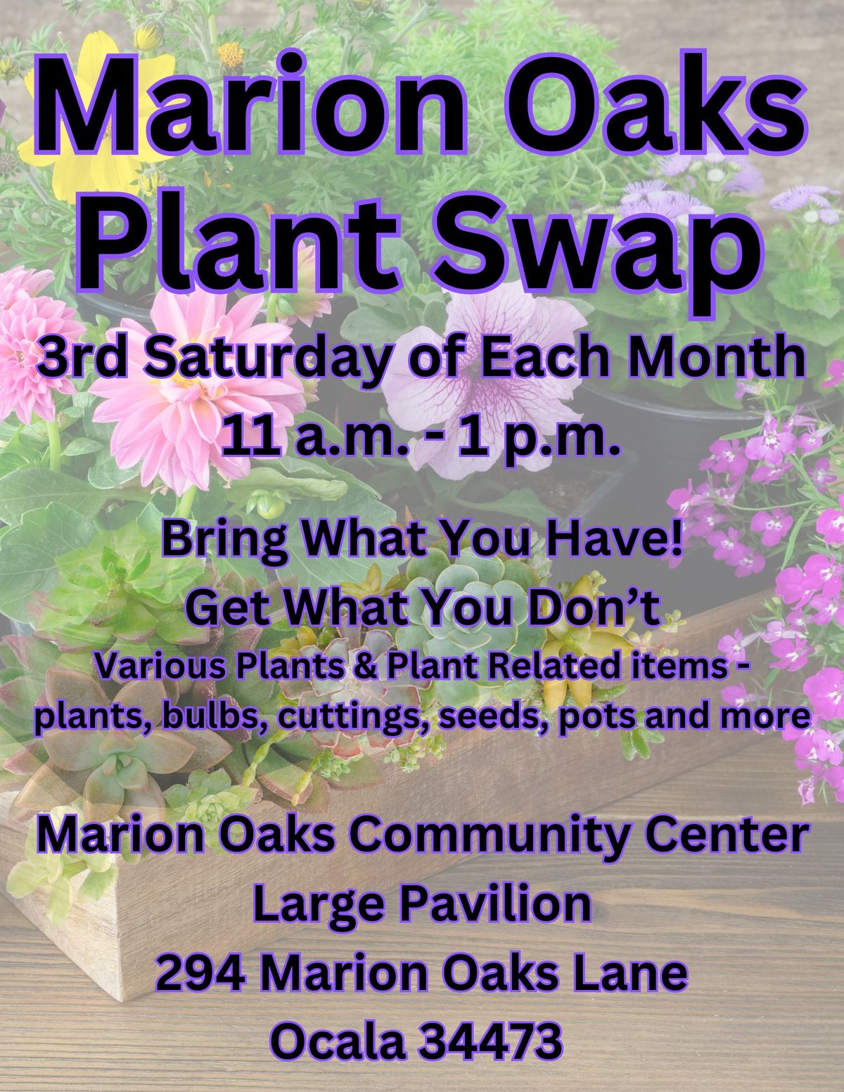 Plant Swap Open To The Public