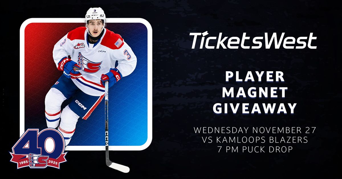 TicketsWest Player Magnet Giveaway