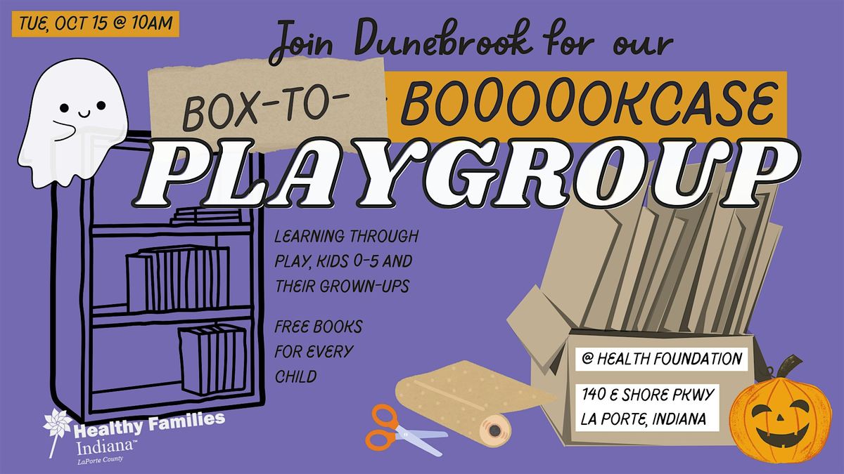 October Playgroup:  DIY Box-to-Boooookcase