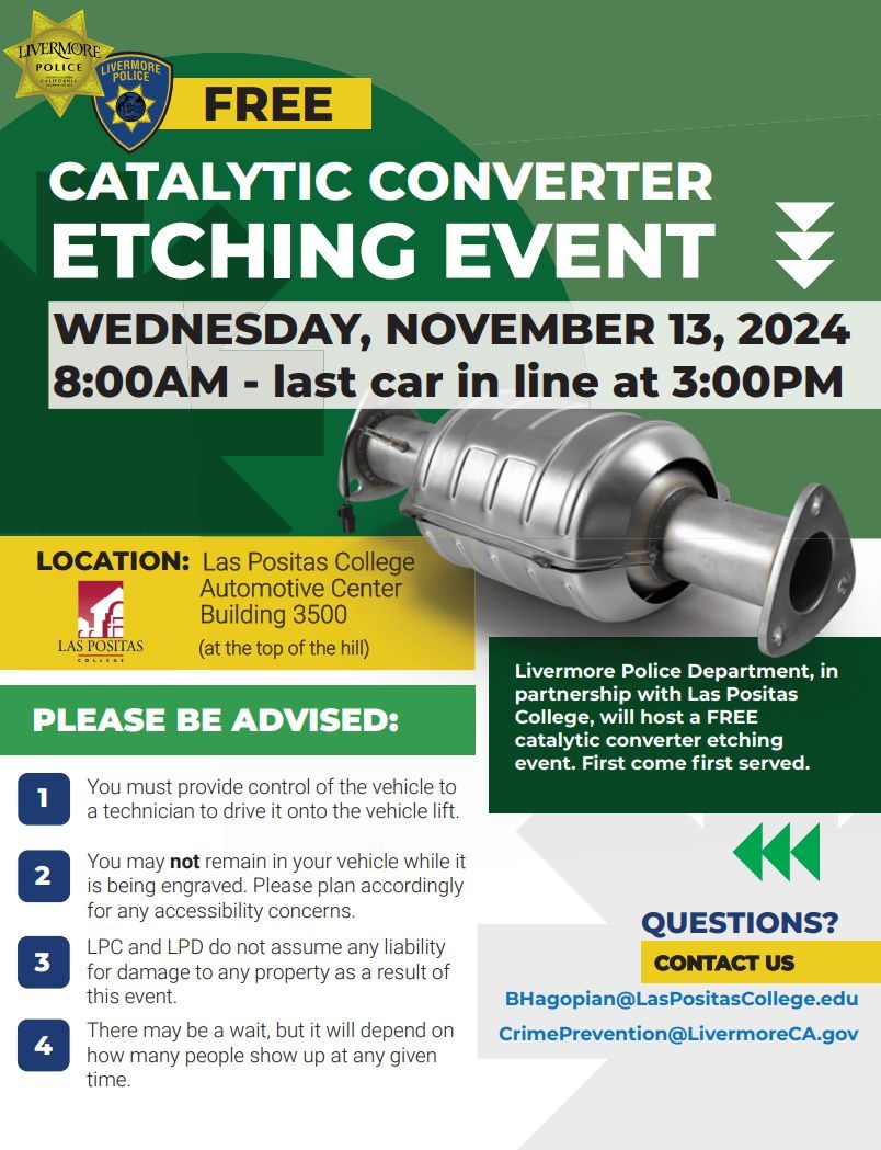 Catalytic Converter Etching Event