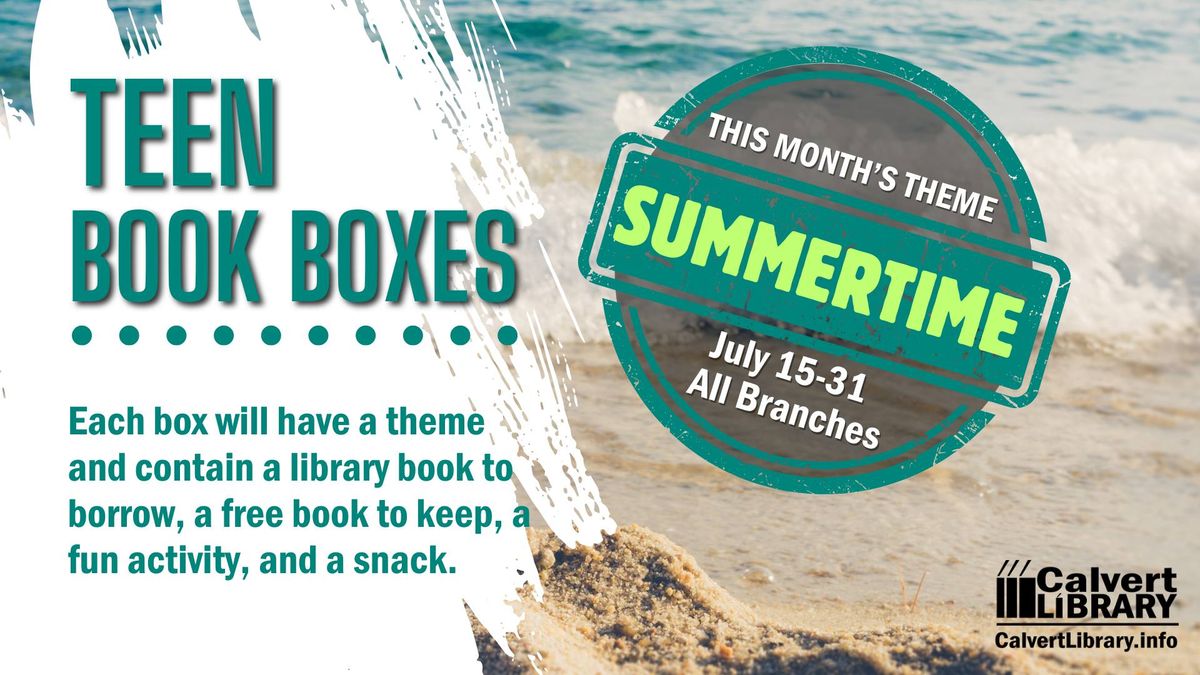 Teen Book Box Pickup July 15 - 31 (All Branches)