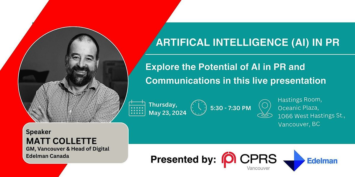 Artificial Intelligence (AI) in Public Relations, Hastings Room ...