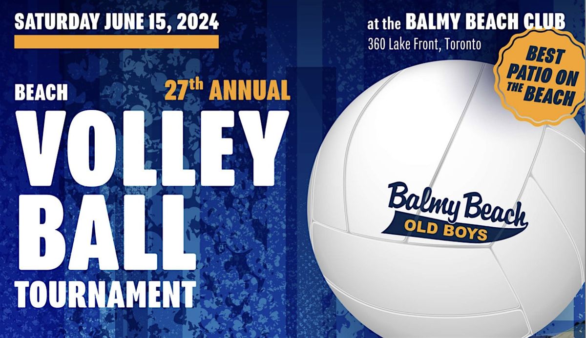 Balmy Beach Old Boys 27th Annual Beach Volleyball Tournament
