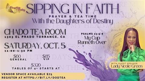 Sipping in Faith: Prayer & Tea Time with the Daughters of Destiny