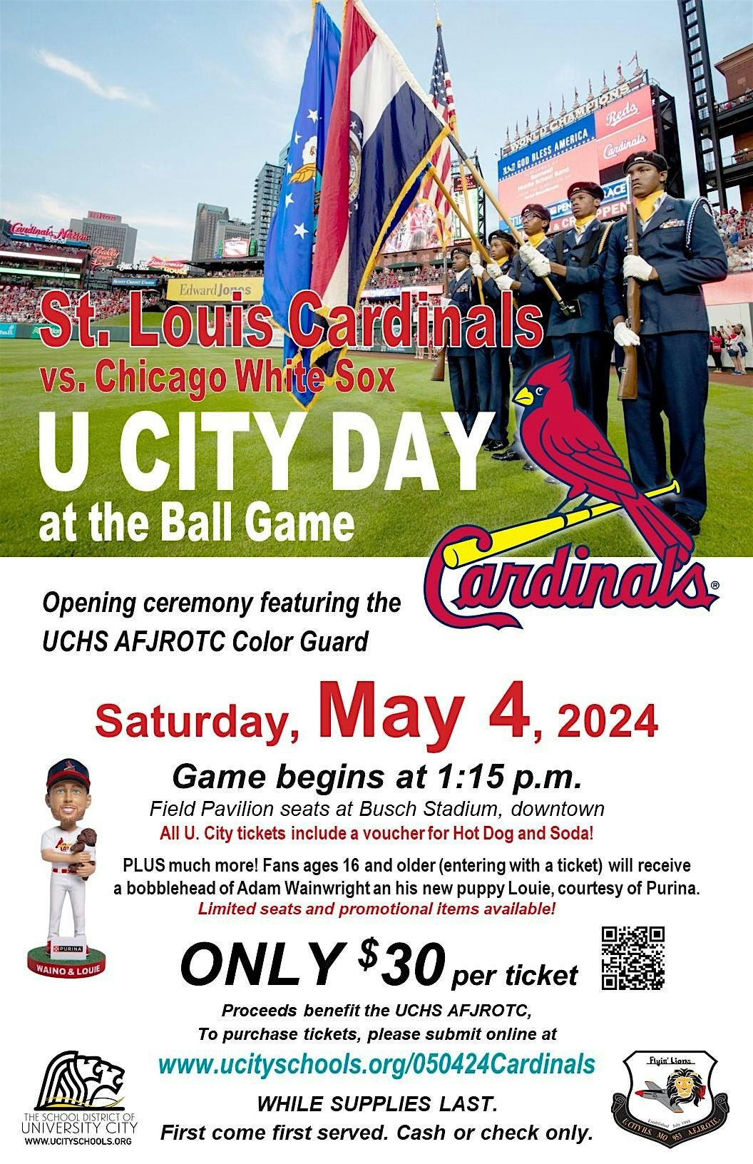 Fundraiser: Sponsor a JROTC Cadet to U-City Day at the Ballpark