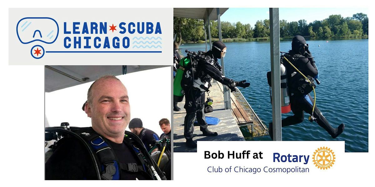 Bob Huff of Learn Scuba Chicago speaks at Cosmo Rotary