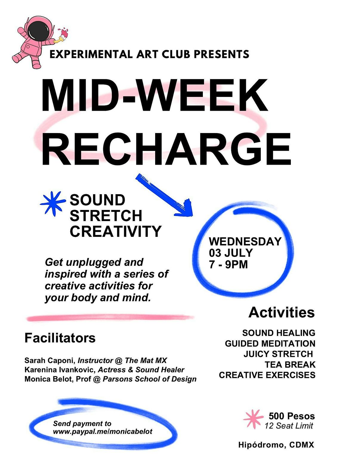 Mid-Week Recharge presented by Experimental Art Club