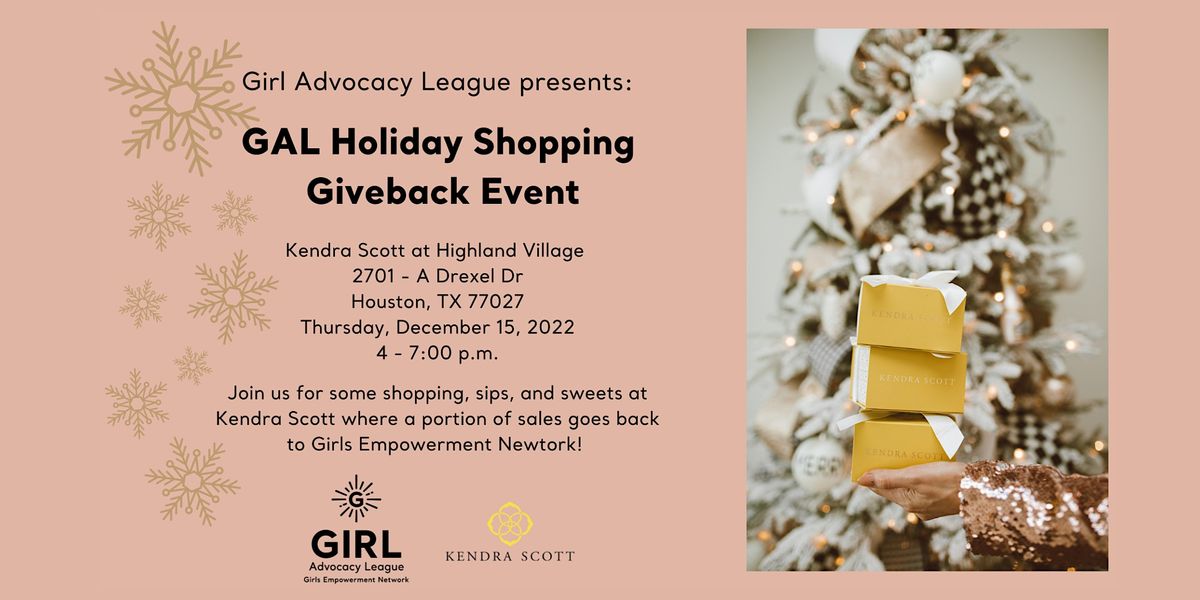 GAL Holiday Shopping Giveback Event