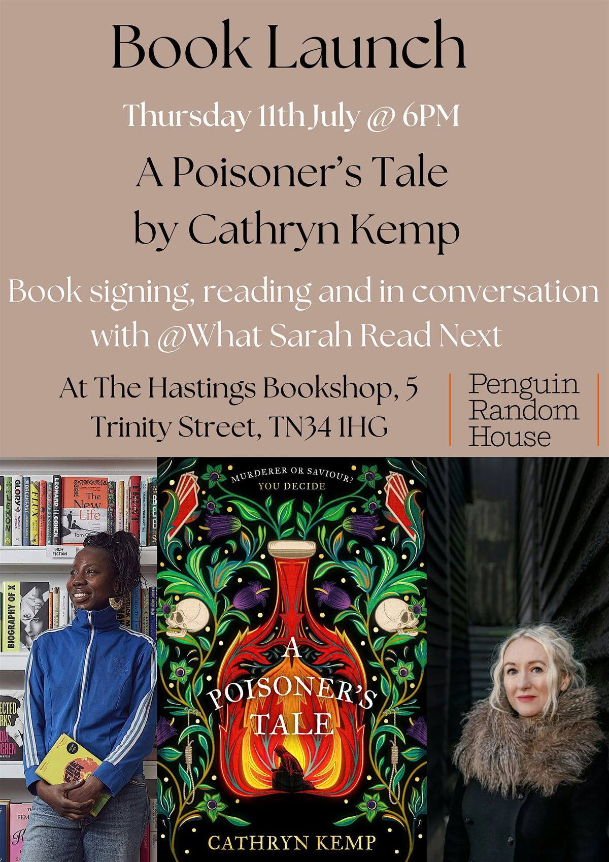 Book Launch : A Poisoner's Tale by Cathryn Kemp