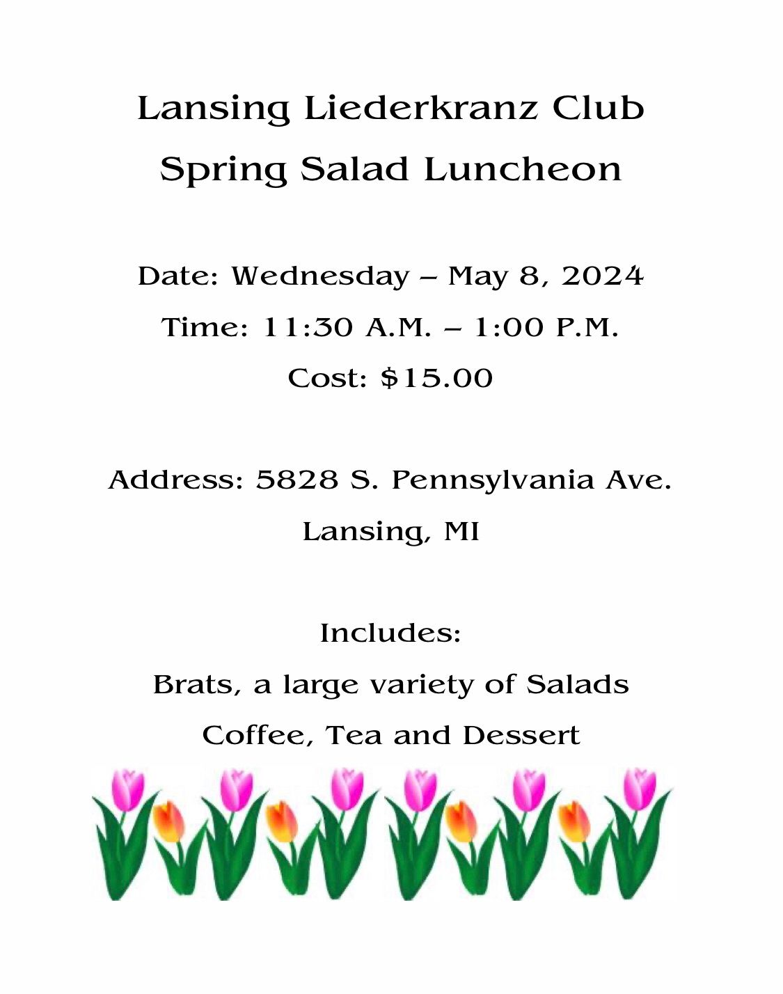 Lansing Liederkranz Salad Luncheon