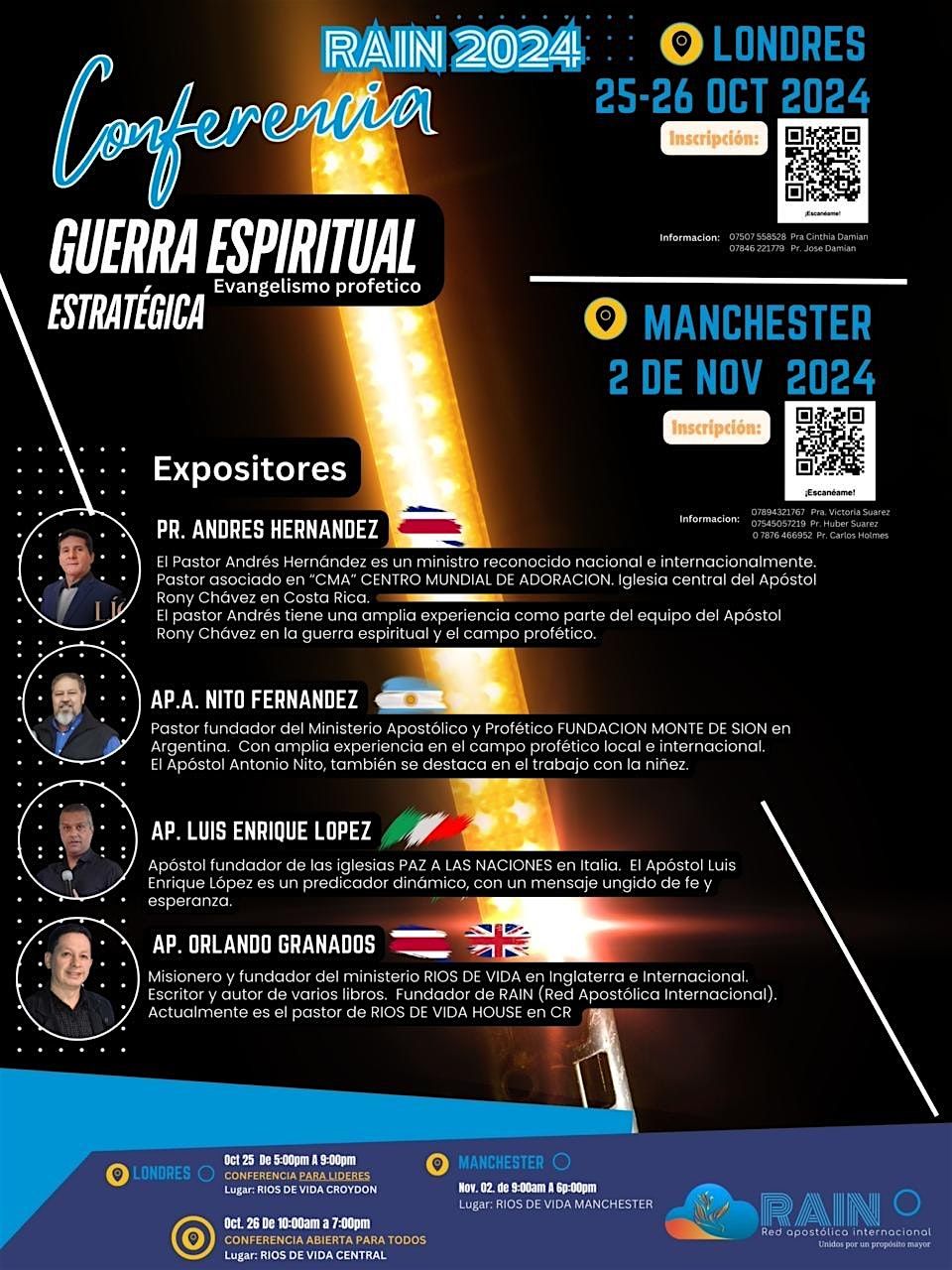 Conferencia RAIN Guerra Espiritual Manchester