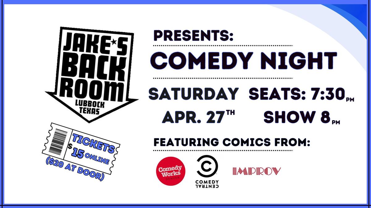 Comedy Night at Jake's Backroom